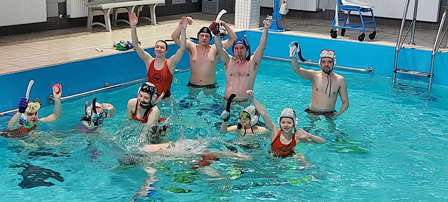 Hokej pod wodą Walenie Siemianowice Śląskie Trening 11 III 2023